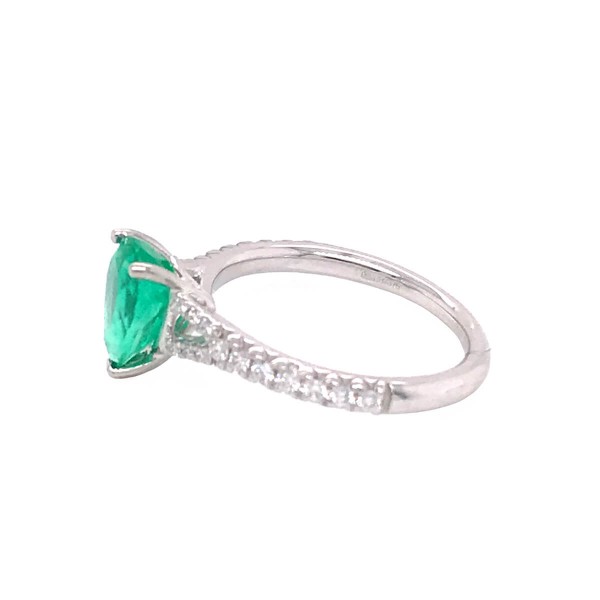 1.30ct Pear Shaped Emerald Solitaire Ring | Cry For The Moon