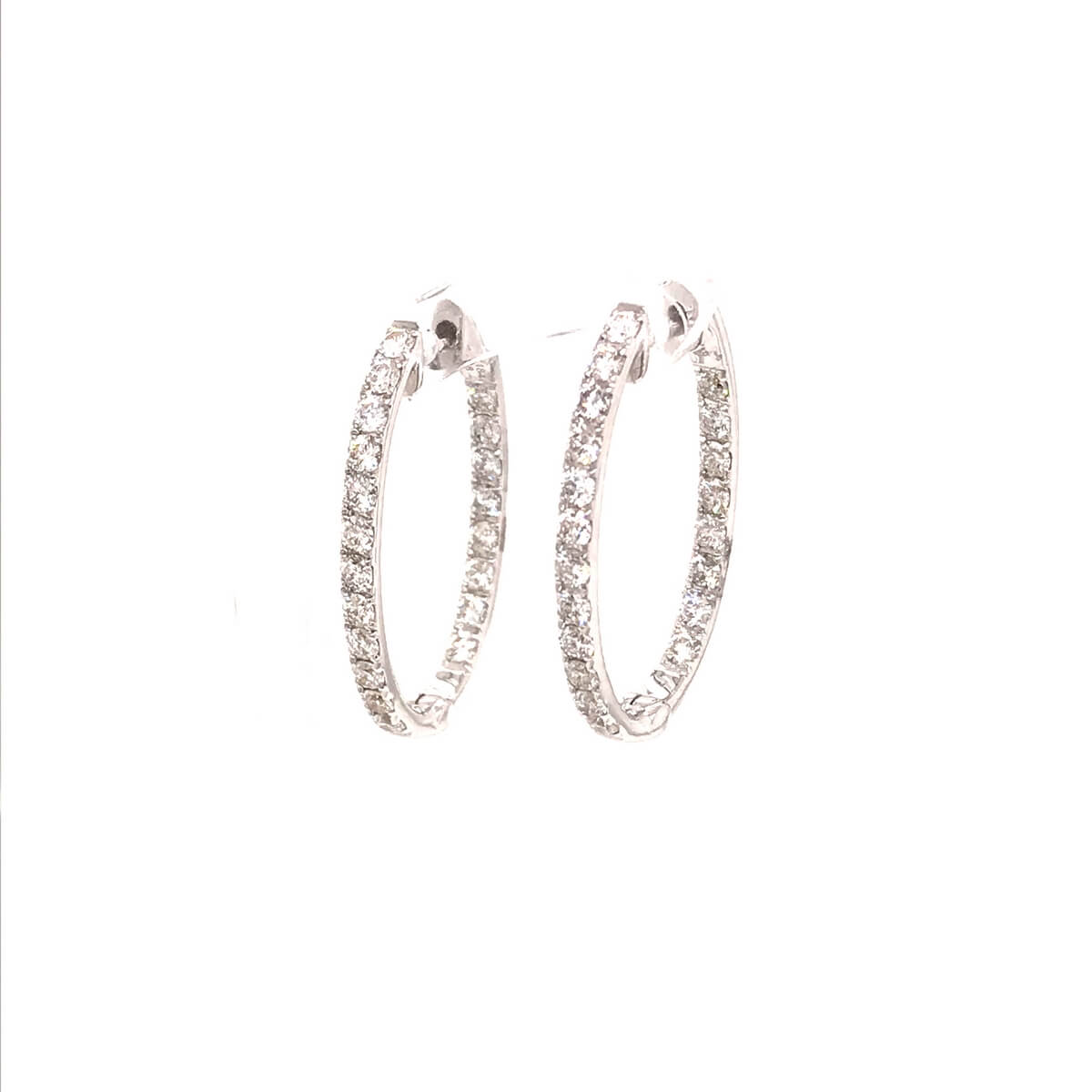 1.18ct Round Brilliant Cut Diamond Hoop Earrings | Cry For The Moon