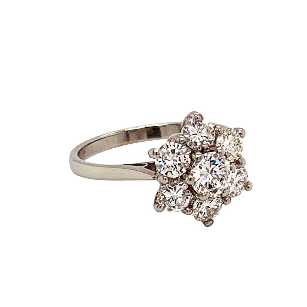 1.50ct Round Brilliant Diamond Cluster Ring | Cry For The Moon