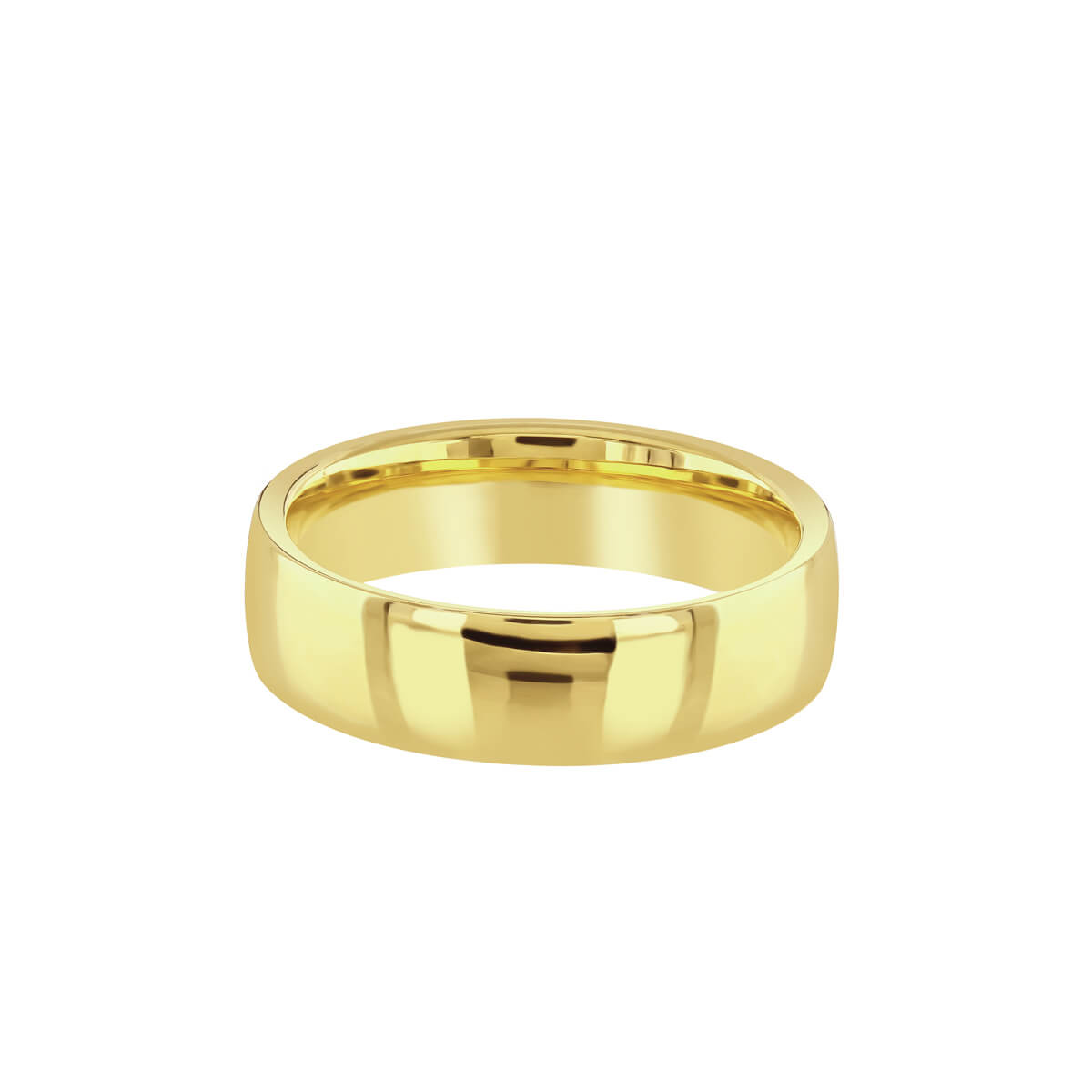 18ct Yellow Gold Low Dome Court Wedding Ring | Cry For The Moon